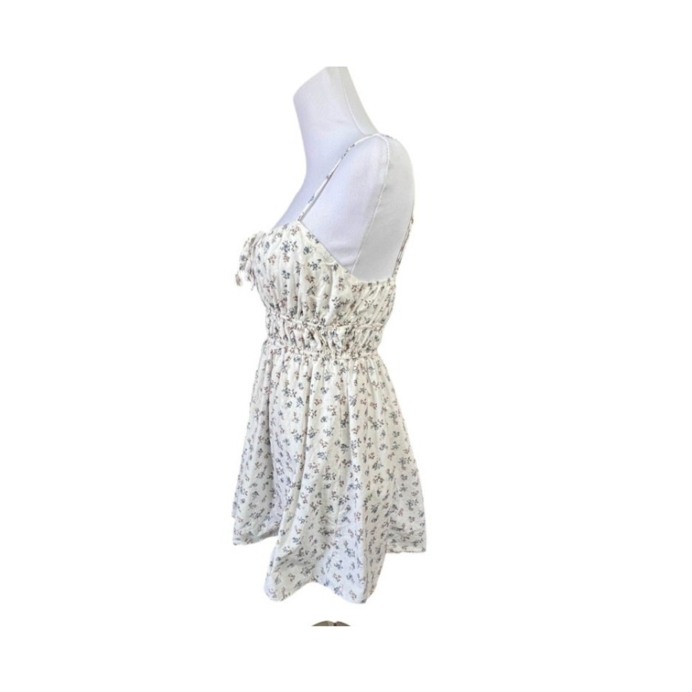 Lulu's Darling Mindset White Prairie Dress MEDIUM Floral Sleeveless Coquette - Picture 3 of 13